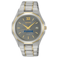 Seiko Men's Solar Watch W/ Gray Dial & Two-Tone Stainless Steel Bracelet